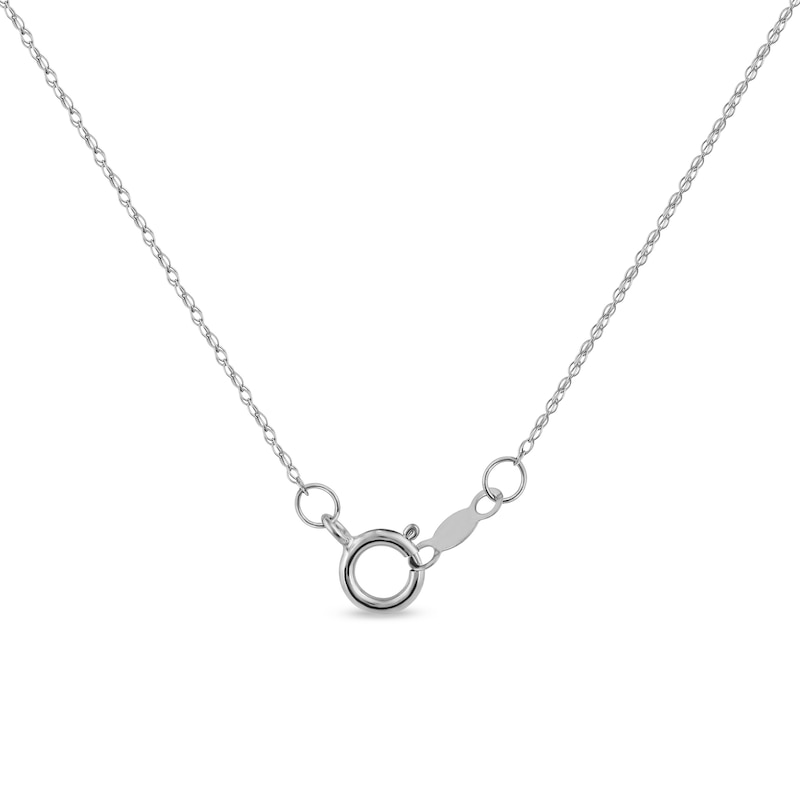 Main Image 4 of Oval Tanzanite and Diamond Accent Tri-Top Pendant in 10K White Gold