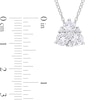 4.5mm White Lab-Created Sapphire Tri-Cluster Pendant in Sterling Silver