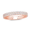 Thumbnail Image 1 of 0.95 CT. T.W. Diamond Double Row Eternity Anniversary Band in 14K Rose Gold