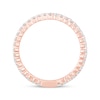 Thumbnail Image 3 of 0.95 CT. T.W. Diamond Double Row Eternity Anniversary Band in 14K Rose Gold