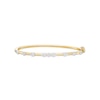 Thumbnail Image 0 of 0.50 CT. T.W. Pear-Shaped and Round Multi-Diamond Station Bangle in 10K Gold