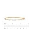 Thumbnail Image 2 of 0.50 CT. T.W. Pear-Shaped and Round Multi-Diamond Station Bangle in 10K Gold