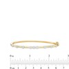 Thumbnail Image 2 of 0.50 CT. T.W. Pear-Shaped and Round Multi-Diamond Station Bangle in 10K Gold