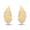 Thumbnail Image 1 of Enchanted Disney Pocahontas 0.085 CT. T.W. Diamond Feather Stud Earrings in 10K Gold