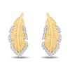 Thumbnail Image 0 of Enchanted Disney Pocahontas 0.085 CT. T.W. Diamond Feather Stud Earrings in 10K Gold