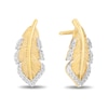Thumbnail Image 2 of Enchanted Disney Pocahontas 0.085 CT. T.W. Diamond Feather Stud Earrings in 10K Gold