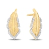 Thumbnail Image 1 of Enchanted Disney Pocahontas 0.085 CT. T.W. Diamond Feather Stud Earrings in 10K Gold