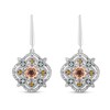 Thumbnail Image 1 of Disney Treasures Encanto Multi-Gemstone and 0.085 CT. T.W. Diamond Drop Earrings in Sterling Silver and 10K Rose Gold