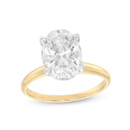 3.00 CT. Certified Oval Lab-Grown Diamond Solitaire Engagement Ring in 14K Gold (F/SI2)