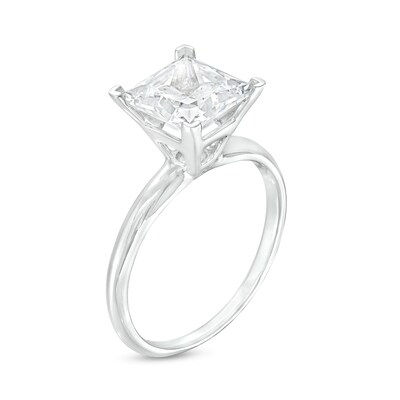 2.50 CT. Certified Princess-Cut Lab-Grown Diamond Solitaire Engagement Ring in 14K Gold (F/SI2