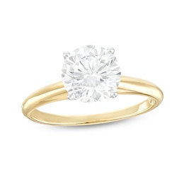 2.50 CT. Certified Lab-Grown Diamond Solitaire Engagement Ring in 14K Gold (F/SI2)