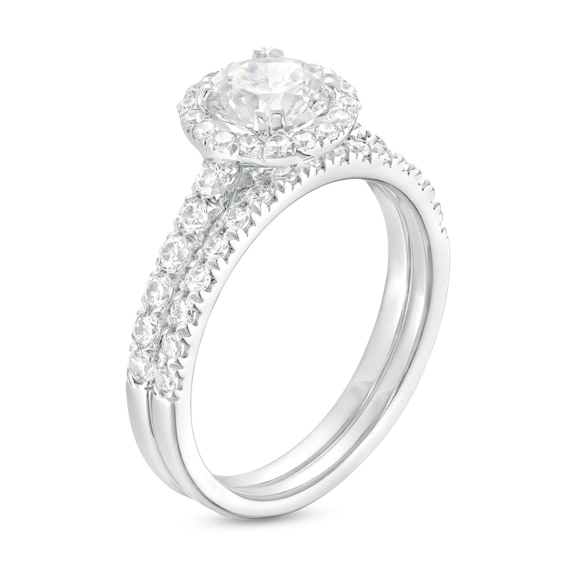 1.70 CT. T.W. Certified Lab-Grown Diamond Frame Bridal Set in 14K White Gold (F/SI2)