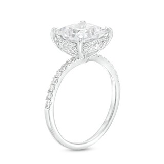 3.25 CT. T.W. Certified Princess-Cut Lab-Grown Diamond Engagement Ring in 14K White Gold (F/SI2)