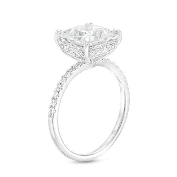 3.25 CT. T.W. Certified Princess-Cut Lab-Grown Diamond Engagement Ring in 14K White Gold (F/SI2)