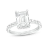 Thumbnail Image 1 of 3.80 CT. T.W. Certified Emerald-Cut Lab-Grown Diamond Hidden Frame Engagement Ring in 14K White Gold (F/SI2)