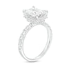 Thumbnail Image 3 of 3.80 CT. T.W. Certified Emerald-Cut Lab-Grown Diamond Hidden Frame Engagement Ring in 14K White Gold (F/SI2)