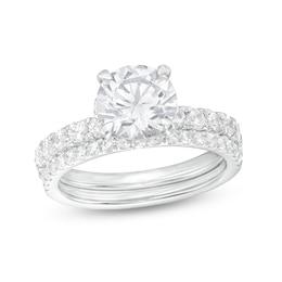 3.00 CT. T.W. Certified Lab-Grown Diamond Bridal Set in 14K White Gold (F/SI2)