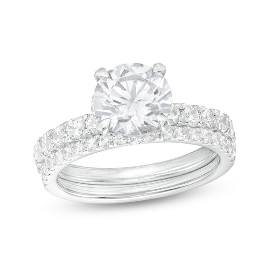3.00 CT. T.W. Certified Lab-Grown Diamond Bridal Set in 14K White Gold (F/SI2)