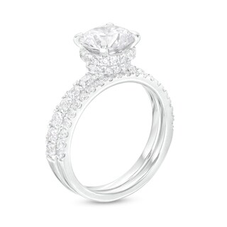 3.00 CT. T.W. Certified Lab-Grown Diamond Bridal Set in 14K White Gold (F/SI2)
