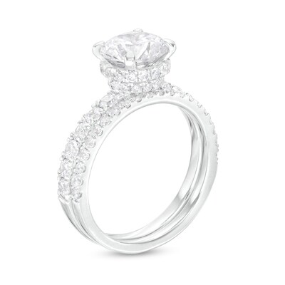3.00 CT. T.W. Certified Lab-Grown Diamond Bridal Set in 14K White Gold (F/SI2)