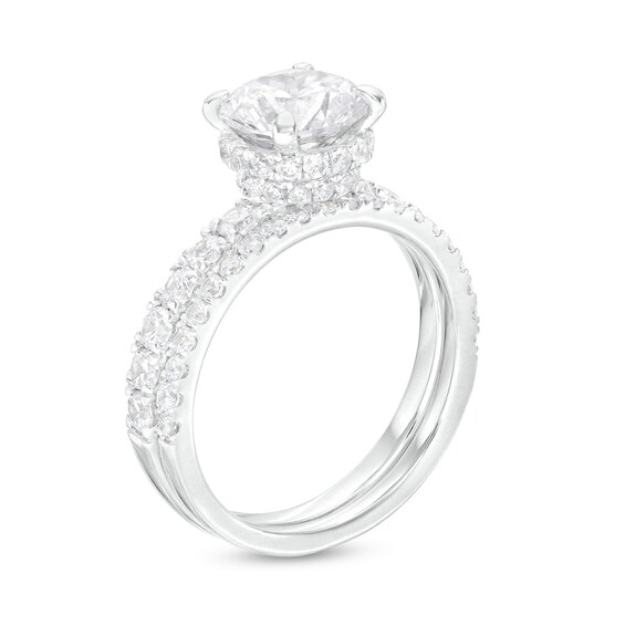 3.00 CT. T.W. Certified Lab-Grown Diamond Bridal Set in 14K White Gold (F/SI2)
