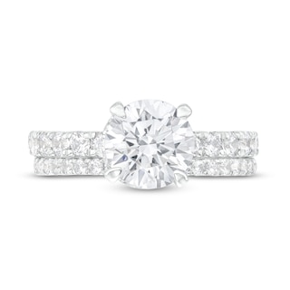 3.00 CT. T.W. Certified Lab-Grown Diamond Bridal Set in 14K White Gold (F/SI2)