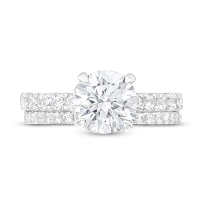 3.00 CT. T.W. Certified Lab-Grown Diamond Bridal Set in 14K White Gold (F/SI2)