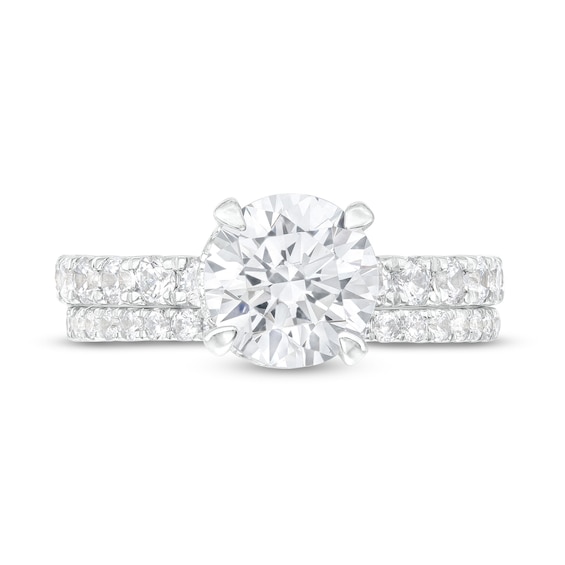 3.00 CT. T.W. Certified Lab-Grown Diamond Bridal Set in 14K White Gold (F/SI2)