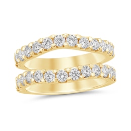 1.45 CT. T.W. Certified Lab-Grown Diamond Contour Solitaire Enhancer in 14K Gold (F/VS2)