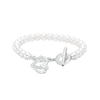 Thumbnail Image 1 of The Kindred Heart from Vera Wang Love Collection Freshwater Cultured Pearl and Diamond Bracelet in Sterling Silver