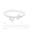 Thumbnail Image 4 of The Kindred Heart from Vera Wang Love Collection Freshwater Cultured Pearl and Diamond Bracelet in Sterling Silver