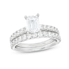 Thumbnail Image 0 of 2.00 CT. T.W. Certified Emerald-Cut Lab-Created Diamond Bridal Set in 14K White Gold (F/SI2)