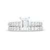 Thumbnail Image 4 of 2.00 CT. T.W. Certified Emerald-Cut Lab-Grown Diamond Bridal Set in 14K White Gold (F/VS2)
