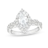 Thumbnail Image 1 of 1.50 CT. T.W. Certified Marquise-Cut Lab-Grown Diamond Frame Twist Shank Engagement Ring in 14K White Gold (F/SI2)