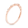 Thumbnail Image 2 of 0.05 CT. T.W. Diamond Five Stone Anniversary Band in 10K Rose Gold
