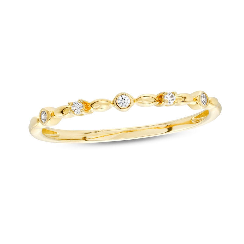 0.05 CT. T.W. Diamond Five Stone Anniversary Band in 10K Gold