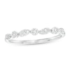 Thumbnail Image 0 of 0.05 CT. T.W. Diamond Alternating Swirl Vintage-Style Anniversary Band in 10K White Gold