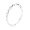 Thumbnail Image 2 of 0.05 CT. T.W. Diamond Alternating Swirl Vintage-Style Anniversary Band in 10K White Gold