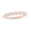 Thumbnail Image 0 of 0.05 CT. T.W. Diamond Twist Vintage-Style Anniversary Band in 10K Rose Gold