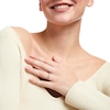 Thumbnail Image 2 of 0.05 CT. T.W. Diamond Twist Vintage-Style Anniversary Band in 10K Rose Gold
