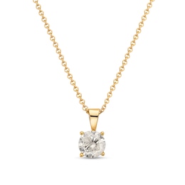 0.18 CT. Diamond Solitaire Pendant in 10K Gold (I/I3)