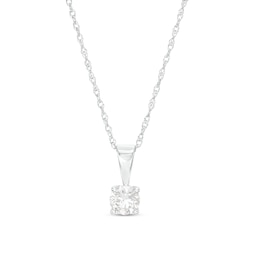 0.18 CT. Diamond Solitaire Pendant in 10K White Gold (I/I3)