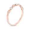 Thumbnail Image 2 of 0.05 CT. T.W. Diamond Alternating Swirl Vintage-Style Anniversary Band in 10K Rose Gold