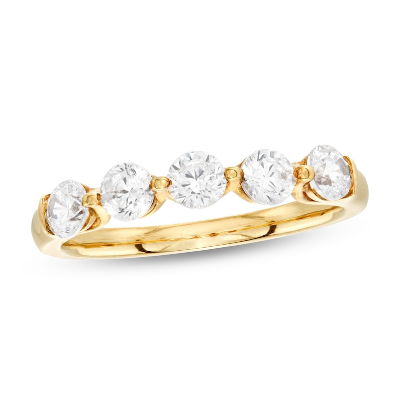 1.00 CT. T.W. Diamond Five Stone Anniversary Band in 14K Gold|Peoples Jewellers