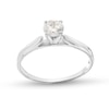 Thumbnail Image 1 of 0.45 CT. Diamond Solitaire Tapered Shank Engagement Ring in Platinum (I/I2)