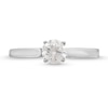 Thumbnail Image 4 of 0.45 CT. Diamond Solitaire Tapered Shank Engagement Ring in Platinum (I/I2)