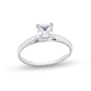 Thumbnail Image 1 of 0.45 CT. Princess-Cut Diamond Solitaire Tapered Shank Engagement Ring in Platinum (I/I2)