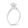 Thumbnail Image 3 of 0.45 CT. Princess-Cut Diamond Solitaire Tapered Shank Engagement Ring in Platinum (I/I2)