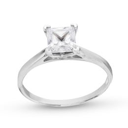 0.95 CT. Princess-Cut Diamond Solitaire Engagement Ring in Platinum (I/I2)