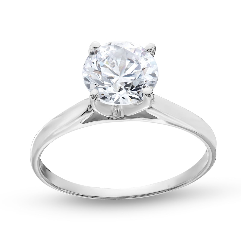 Main Image 1 of 1.95 CT. Diamond Solitaire Tapered Shank Engagement Ring in Platinum (I/I2)
